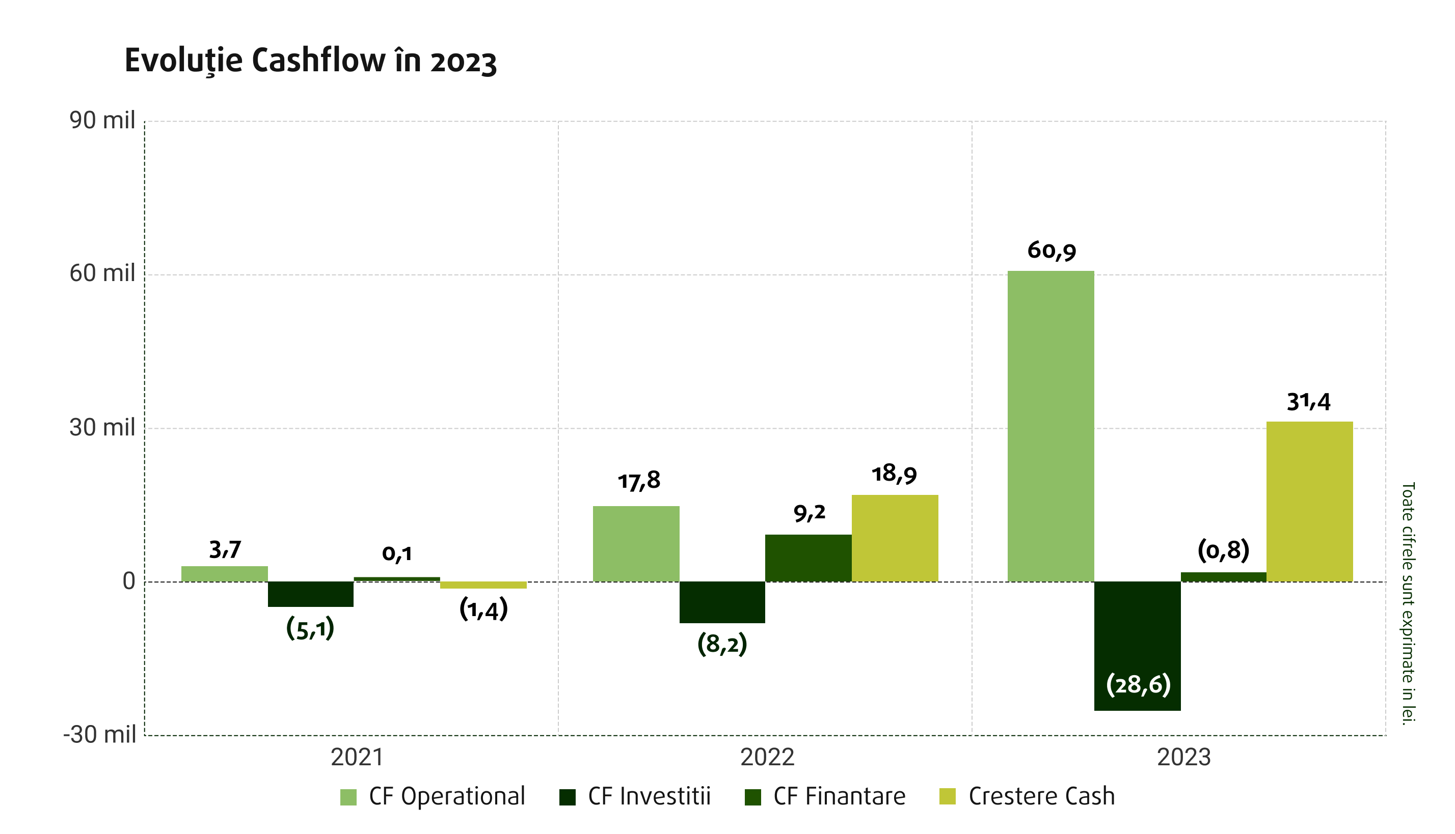 Evoluția Cash Flow în 2023